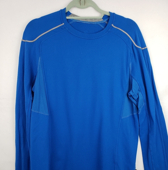 Lululemon Mens Shirt Blue Size L Long Sleeve - Picture 3 of 8